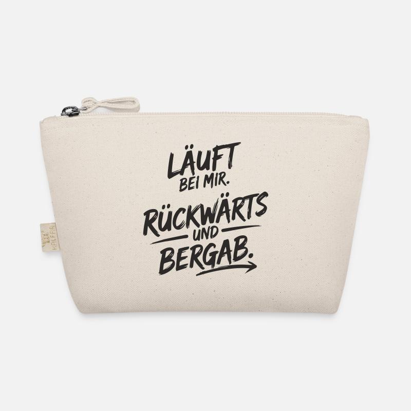 Läuft bei mir – rückwärts & bergab - Bio-Täschchen - Natur