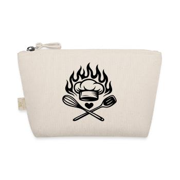 Cooking with heart and flame - Küchenliebe - Organic Pouch - nature - Front