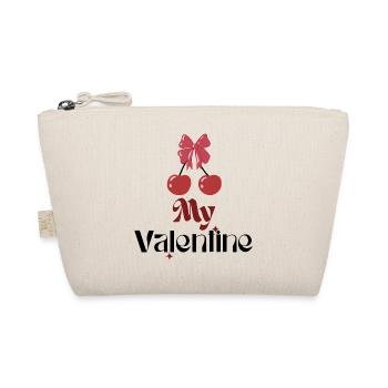 My Valentine Cherry Bow - Organic Pouch - nature - Front