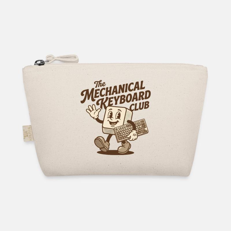 Mechanical Keyboard Club – Retro Mascot Design - Bio-Täschchen - Natur