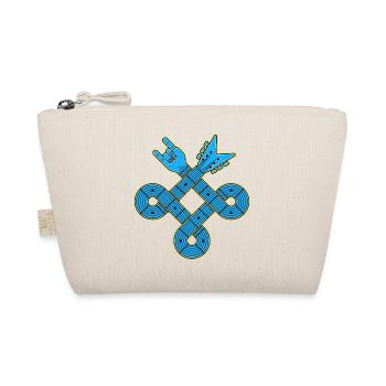 Neon Blue Guitar Knot Emblem - Organic Pouch - nature - Front
