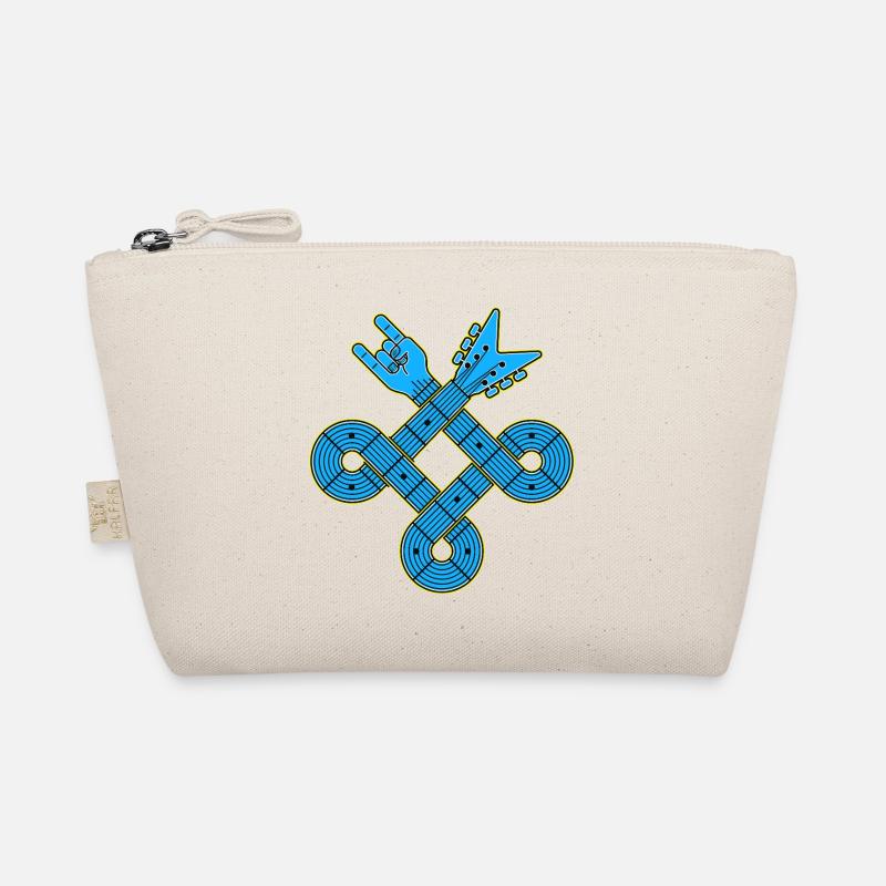 Neon Blue Guitar Knot Emblem Organic Pouch