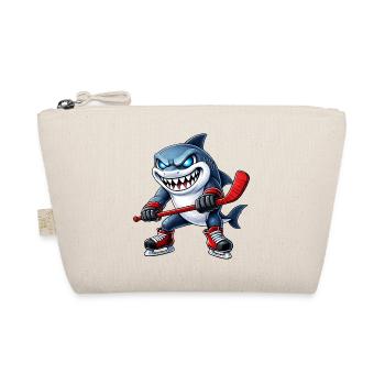 Süßer Eishockey Spieler Cartoon Aggressiv Kämpfer - Bio-Täschchen - Natur - Vorne