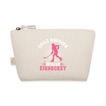 Coole Mädchen Spielen Eishockey Eishockeyspielerin - Bio-Täschchen - Natur - Vorne