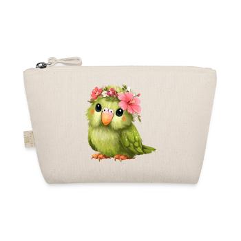 Flower wreath parrot - Organic Pouch - nature - Front