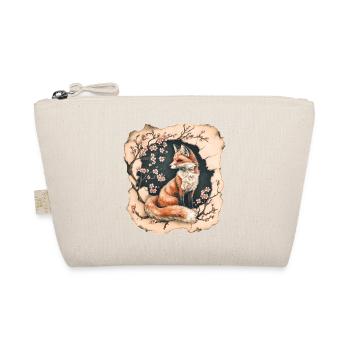 Fox with cherry blossoms - Organic Pouch - nature - Front