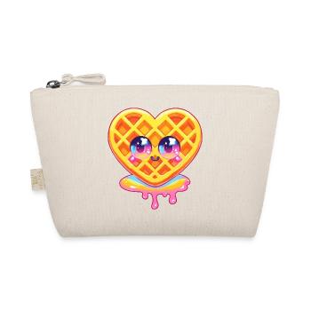Kawaii Waffle Heart Colour Gloss - Organic Pouch - nature - Front