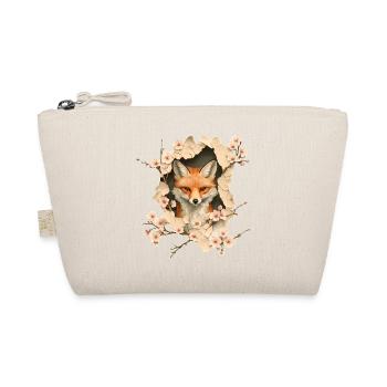 Fox with cherry blossoms - Organic Pouch - nature - Front