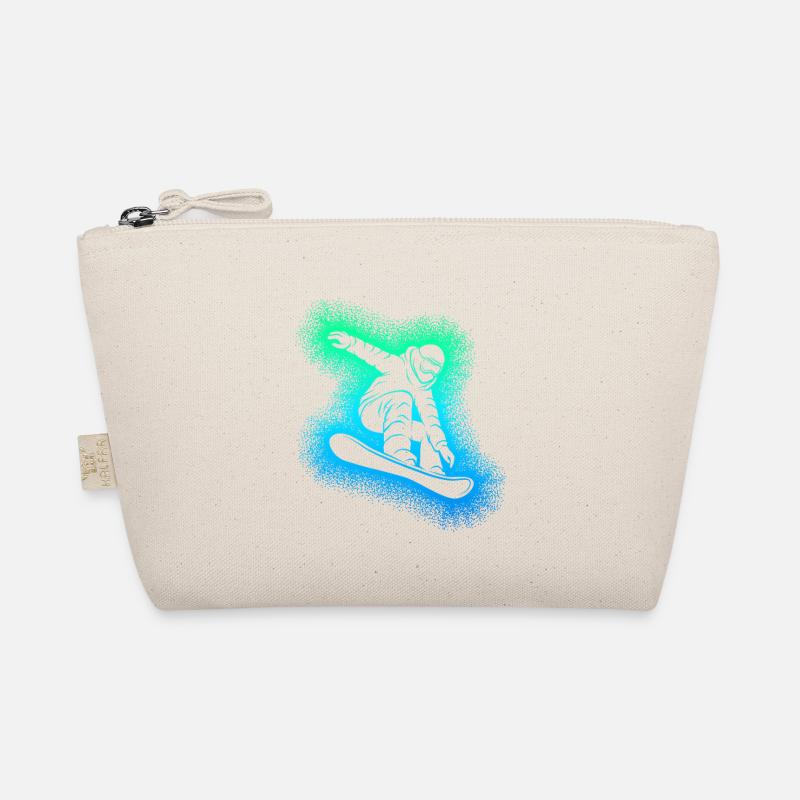 Snowboard Snowboarder Snowboarding - Bio-Täschchen - Natur