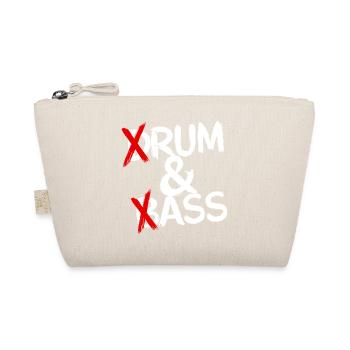 Drum & Bass Rum & Ass lustiger Schlagzeuger - Bio-Täschchen - Natur - Vorne
