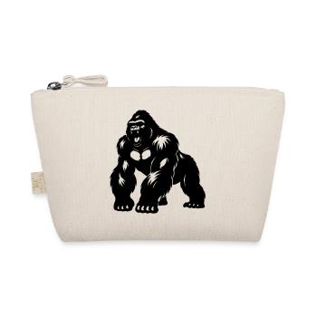 Gorilla Silverback Silhouette - Organic Pouch - nature - Front