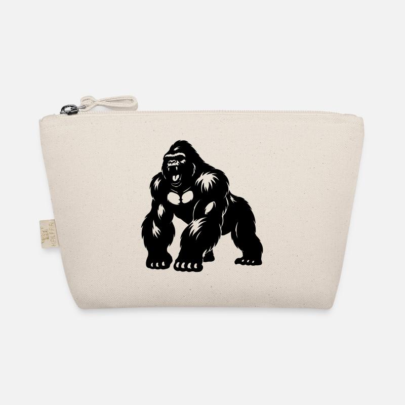 Gorilla Silverback Silhouette Organic Pouch
