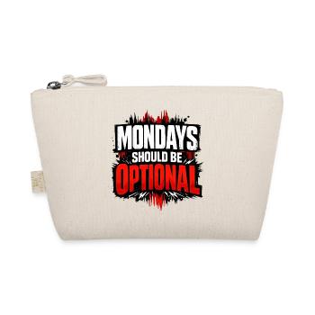 Monday should be optional Vintage - Bio-Täschchen - Natur - Vorne