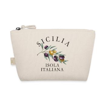 Sicilia Isola Italiana Olive Design Chic - Trousse biologique - nature - Devant