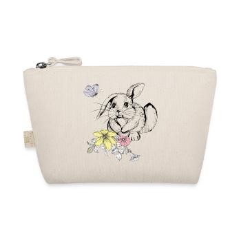 Rabbit in a flower meadow - Organic Pouch - nature - Front