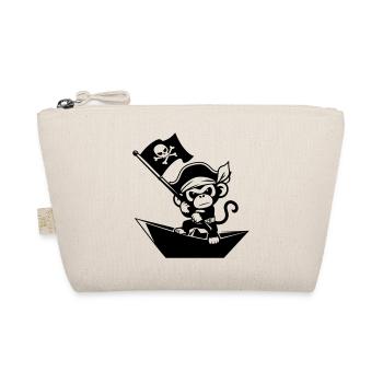 Singe pirate dans un bateau en papier - Trousse biologique - nature - Devant