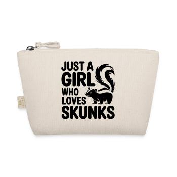 Fille moufette Juste une fille qui aime les moufettes - Trousse biologique - nature - Devant