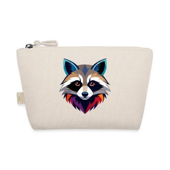 Waschbär Porträt Kopf Waschbären Kunst Motiv - Bio-Täschchen - Natur - Vorne