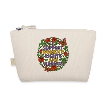 I Support Women's Rights and Wrongs - Organic Pouch - nature - Front