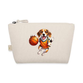 Beagle Hund Basketballspieler Sportliebhaber - Bio-Täschchen - Natur - Vorne
