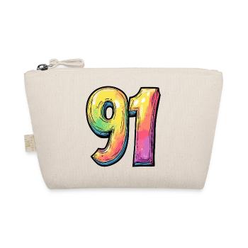 91 Number Colorful - Organic Pouch - nature - Front