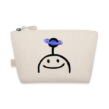 Neon Cosmos Ring around Blue Orb - Organic Pouch - nature - Front