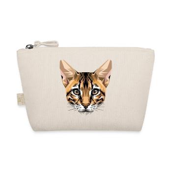 Savannah Cat Cat Mom Cute Serval Leopard Cats - Organic Pouch - nature - Front