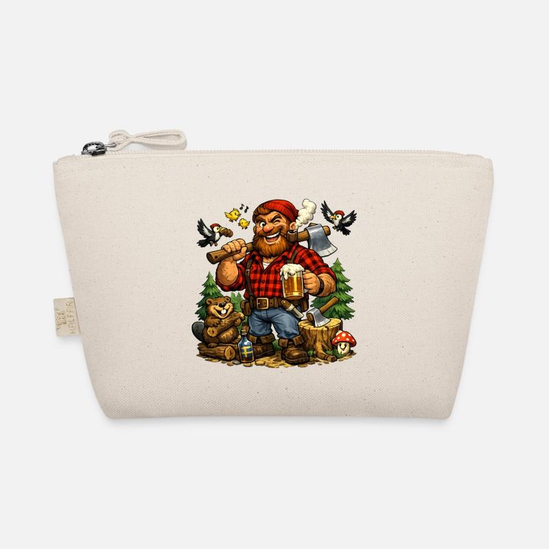 Wilderness lumberjack with beer Organic Pouch