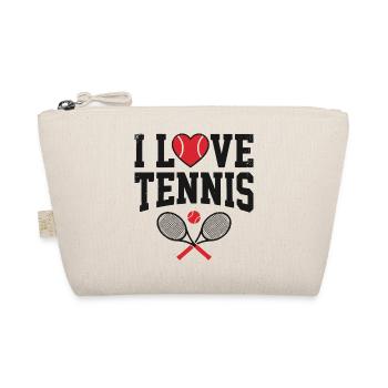 Tennis T-shirt, I Love Tennis Shirt, Hoodie, Mug - Organic Pouch - nature - Front