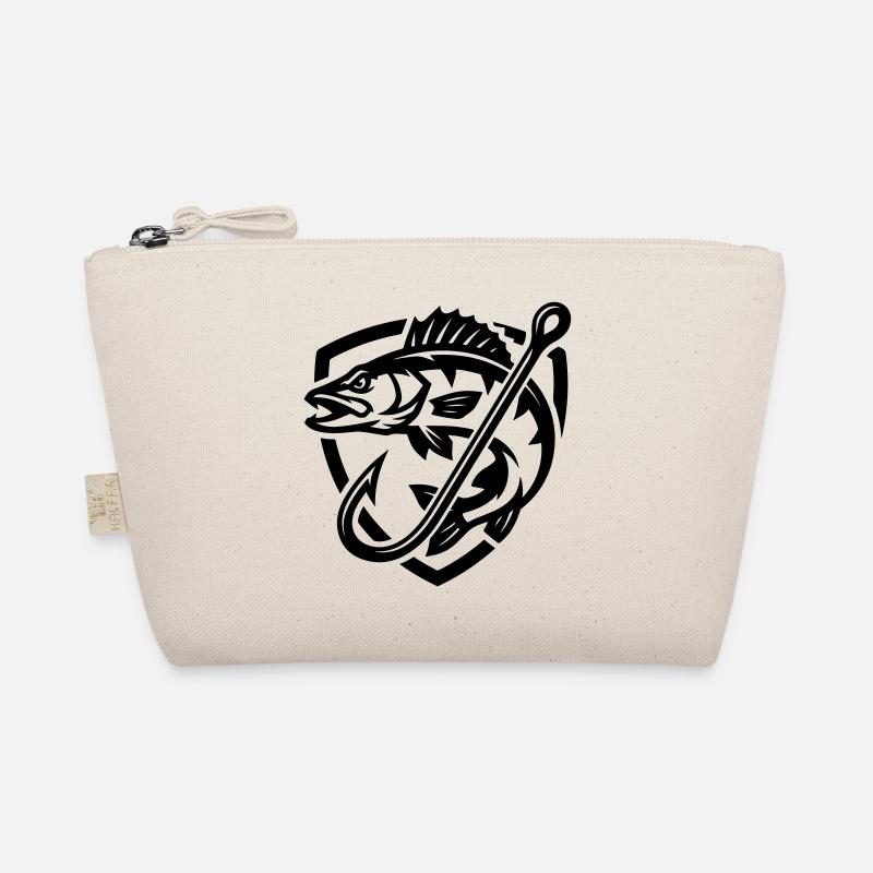 Hecht Fisch Angeln Symbol Bio-Täschchen