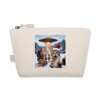 Chat de Noël dans un selfie d’OVNI - Trousse biologique - nature - Devant
