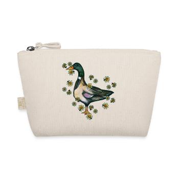 Floral Duck Bloom Portrait - Organic Pouch - nature - Front