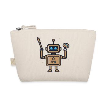 Cosmic Robot Artist Palette - Organic Pouch - nature - Front