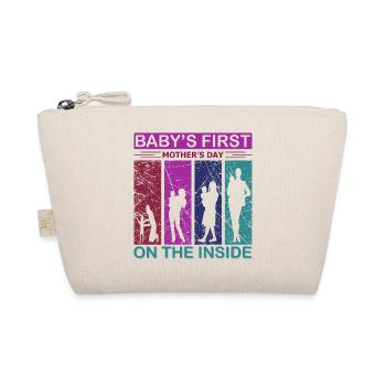 Baby's First Mothers Day Shirt Inside Design - Organic Pouch - nature - Front
