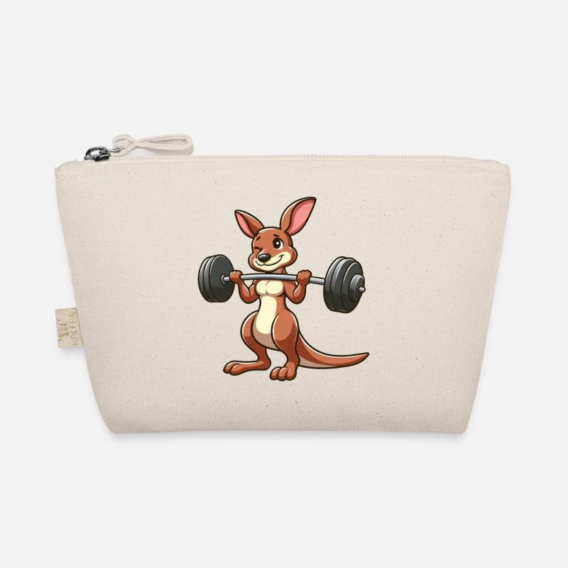 Chibi Känguru Hantel Workout Fröhlich Bio-Täschchen