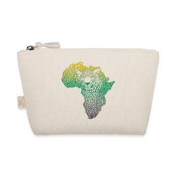 Afrique _continent_silhouette _leopard_head_and_ - Trousse biologique - nature - Devant