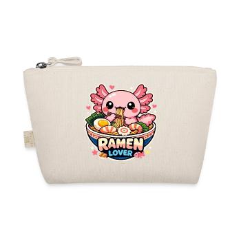 Axolotl Kawaii Ramen Food Cute Gift - Organic Pouch - nature - Front