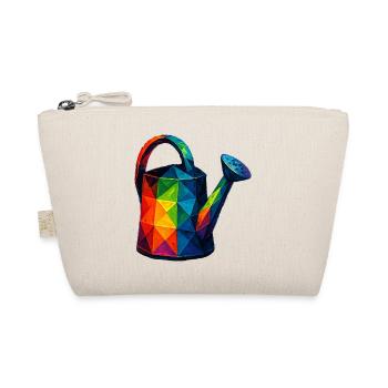 Low Poly Watering Can: Geometric Art for Garden - Organic Pouch - nature - Front