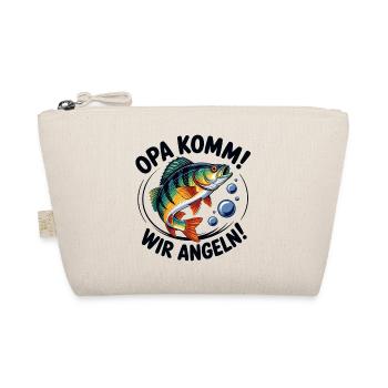 Opa kommt, wir angeln! - Bio-Täschchen - Natur - Vorne