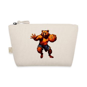 Bear Basketball Player - Organic Pouch - nature - Front