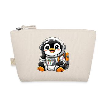 Cute Penguin Astronaut Space Explorer Cartoon - Organic Pouch - nature - Front