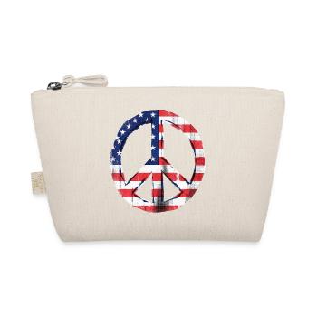 Peace USA Flag - Organic Pouch - nature - Front