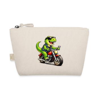 Biker-Dinosaurier  - Bio-Täschchen - Natur - Vorne
