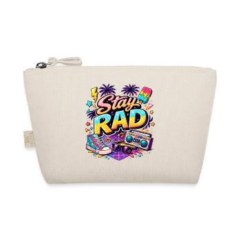 Stay Rad Neon 90s Vibe - Organic Pouch - nature - Front