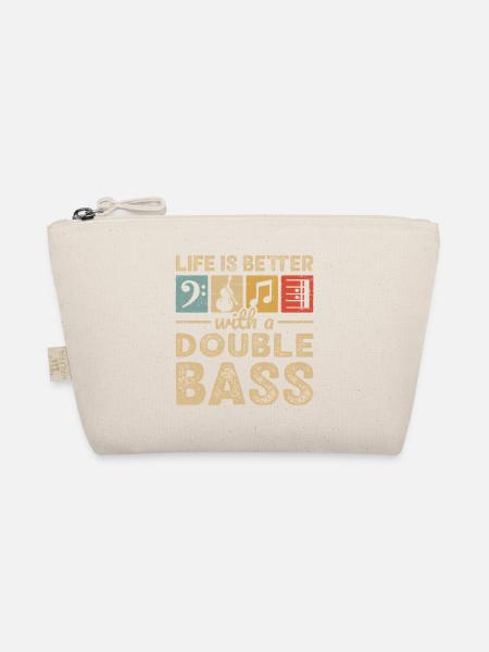 Kontrabassspieler Bassist Kontrabass - Bio-Täschchen - Natur