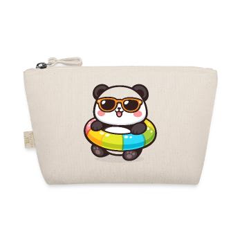 Panda en lunettes de soleil nage - Trousse biologique - nature - Devant
