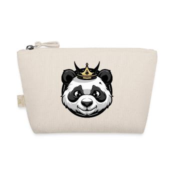 Panda Head Crown - Organic Pouch - nature - Front