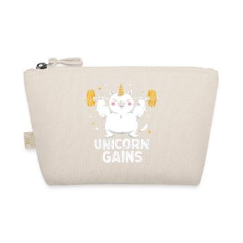 Bodybuilding Cat Unicorn for Fitness - Organic Pouch - nature - Front