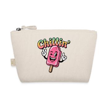 Dessin animé rétro Chillin Pink Popsicle - Trousse biologique - nature - Devant