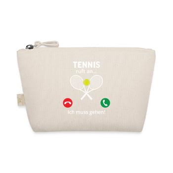 Tennis ruft an... und ich muss gehen  - Bio-Täschchen - Natur - Vorne